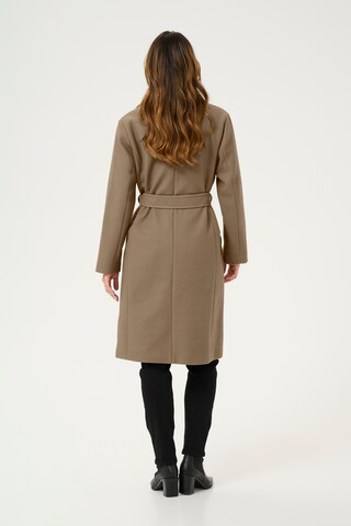 Cream Between-Seasons Coat 'Camelia' in Brown