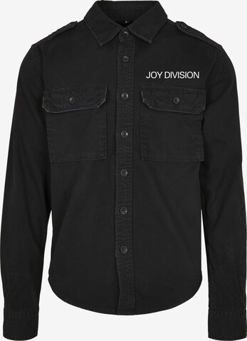 Comfort Fit Cămașă 'Joy Division Up' de la Merchcode pe negru: față