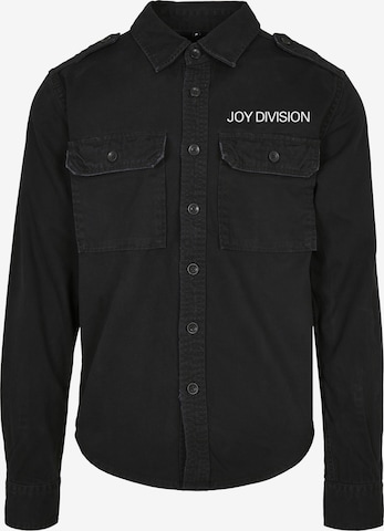 Merchcode Comfort fit Koszula 'Joy Division Up' w kolorze czarny: przód