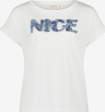 T-shirt Cartoon en blanc : devant