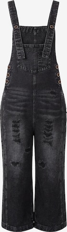 Loosefit Salopette en jean IZIA en noir : devant