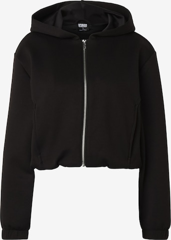 Veste de survêtement Urban Classics en noir : devant