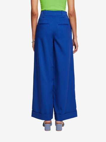 ESPRIT Wide Leg Hose in Blau