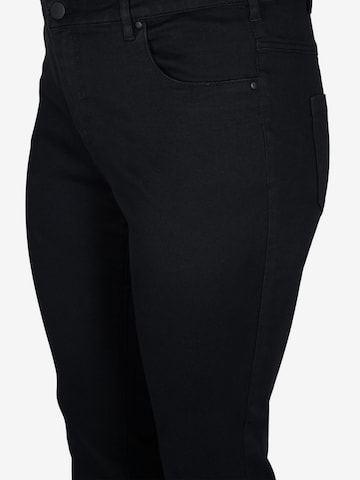 Zizzi Slimfit Jeans 'Emily' in Schwarz