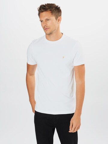 FARAH Regularny krój Koszulka 'Danny' w kolorze biały: przód