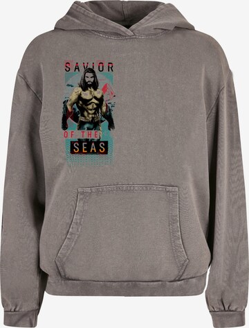 ABSOLUTE CULT Sweatshirt 'Aquaman - Saviour Of The Seas' in Grijs: voorkant