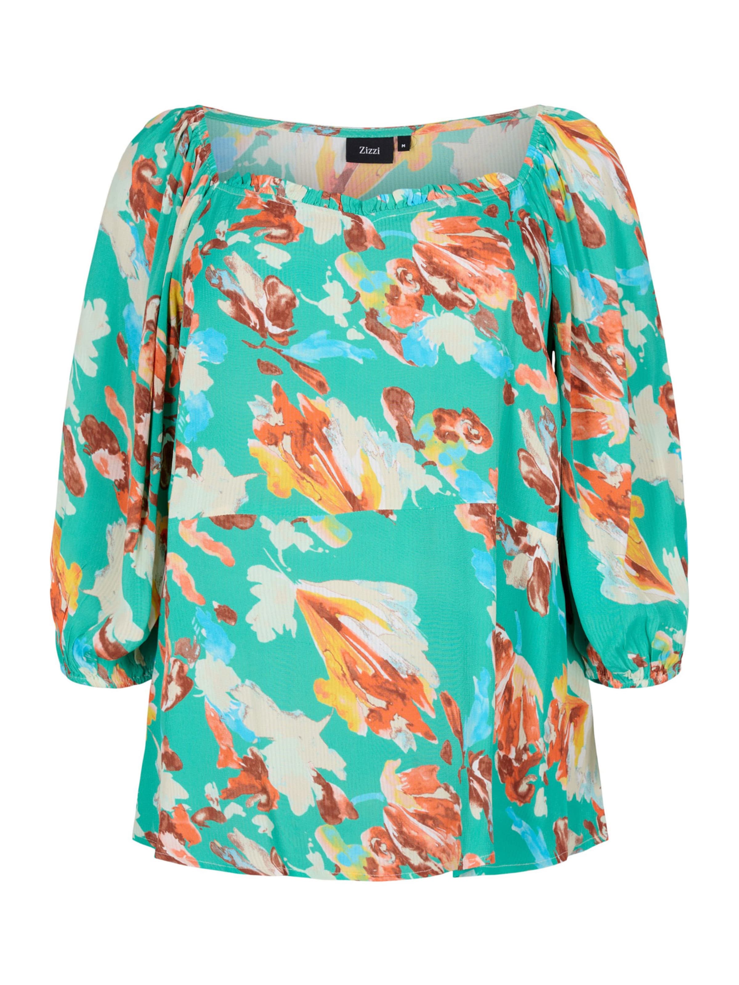Zizzi Blouse 'MMIYA' in Green: front