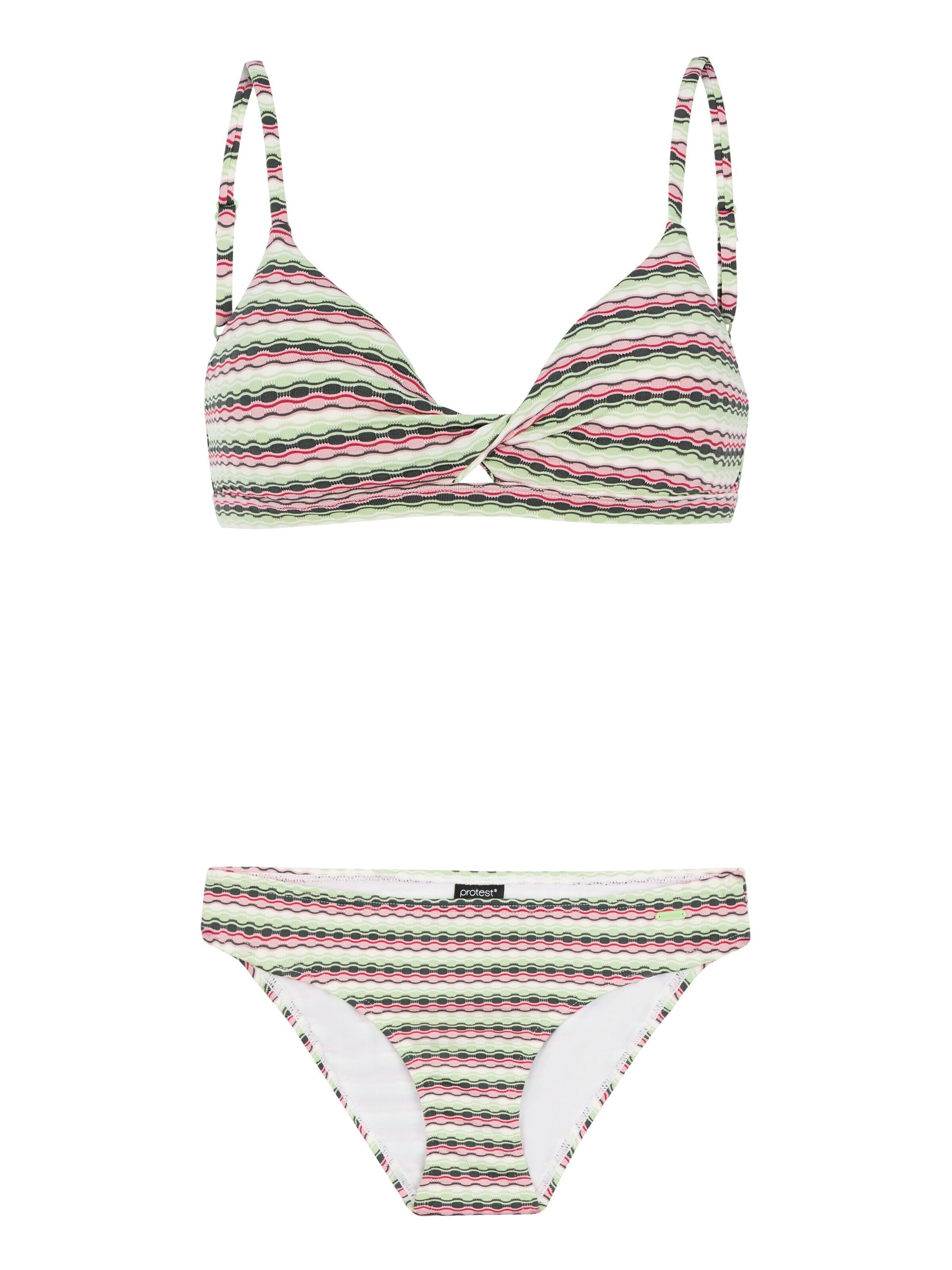 PROTEST Bustier Bikini 'PRTSHANA' in Groen: voorkant