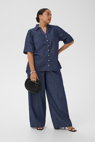 KAFFE CURVE Bluse 'KCJada' in Blau