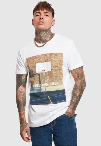 Mister Tee Regular fit Shirt 'Raised By The Streets' in Wit