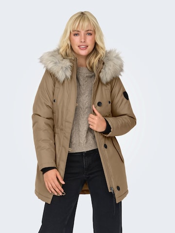 Parka d’hiver 'ONLIRIS' ONLY en marron : devant
