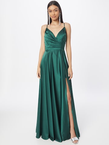 Robe de soirée mascara en vert : devant