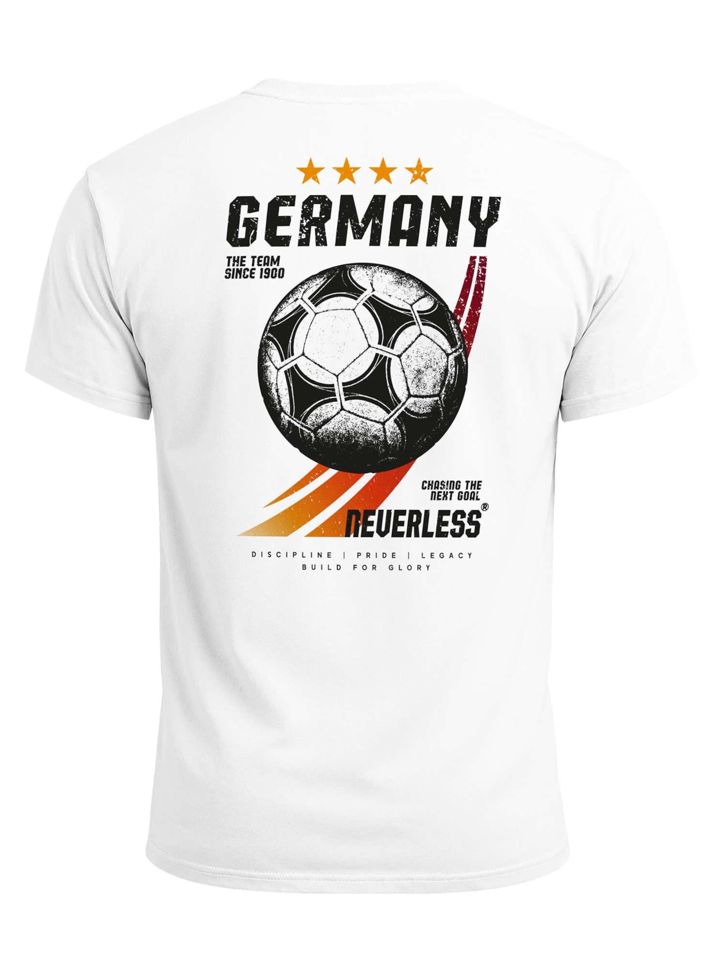 Neverless Shirt 'Retro Fußball' in White: front