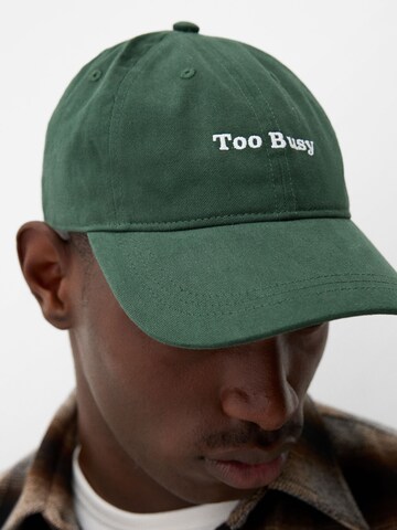 Cappello da baseball 'MOOD OF THE DAY' di Bershka in verde