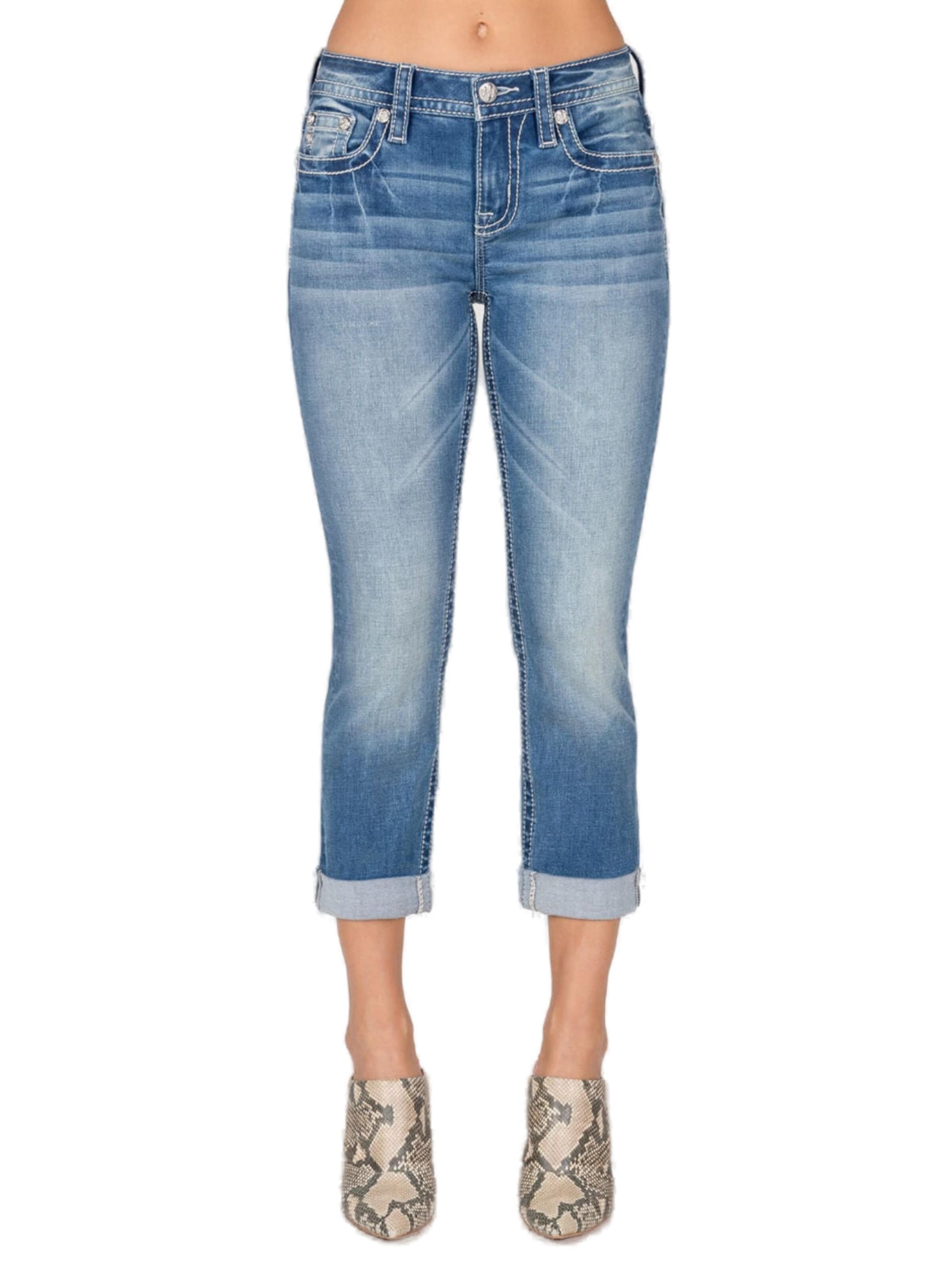 Miss Me Regular Jeans 'Miss Me Mid-Rise Capri Hose M922' in Blue