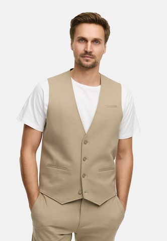 JEFF Gilet 'Ezra' in Beige: voorkant