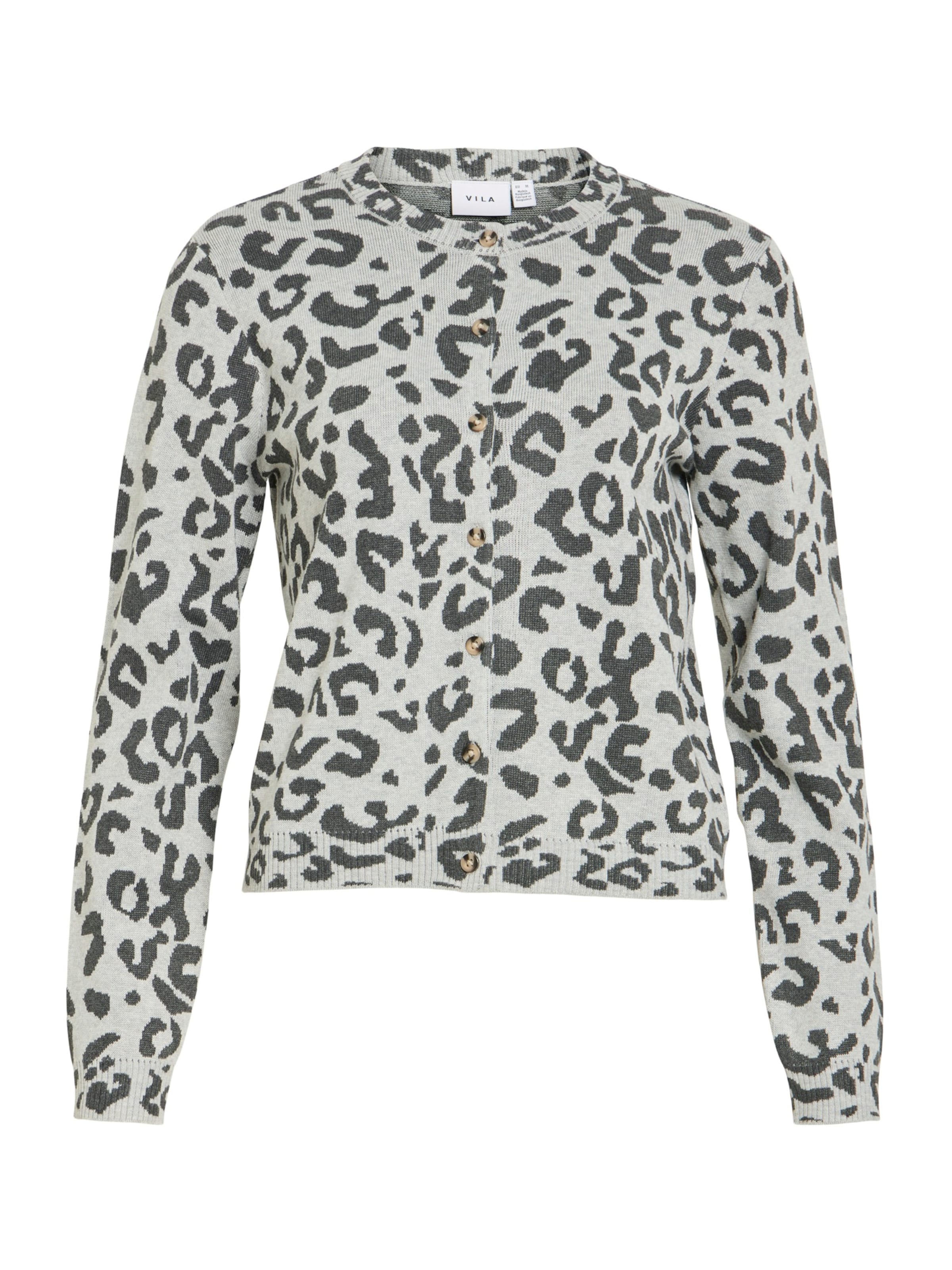 VILA Gebreid vest 'VIMayas' in Grijs: voorkant