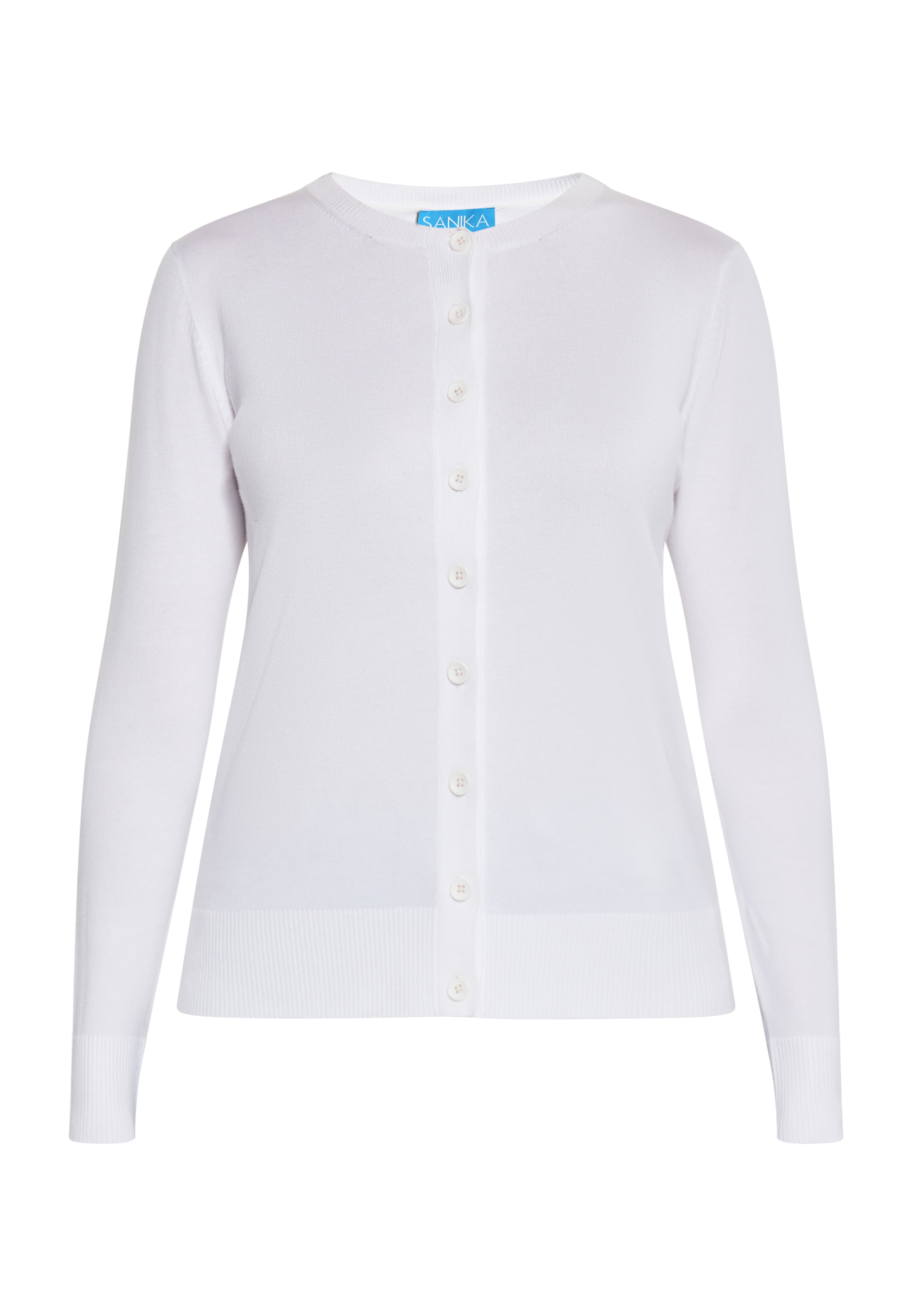 SANIKA Strickjacke in Weiß: Vorderseite