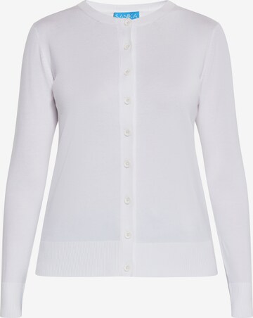 SANIKA Knit Cardigan in White: front