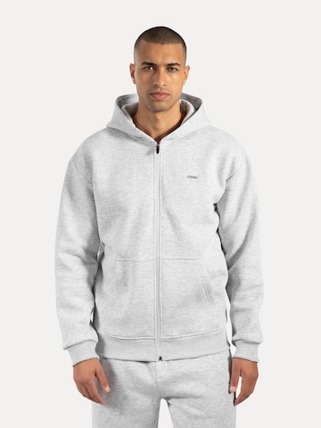 Veste de survêtement Smilodox en gris : devant