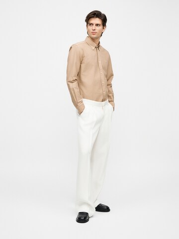 BOSS - Regular Fit Camisa clássica 'ROAN' em bege