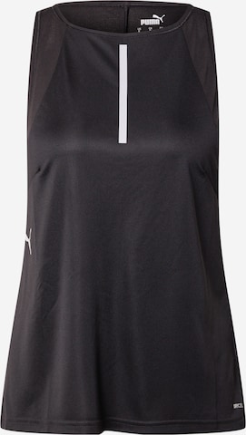 Sport top de la PUMA pe negru: față