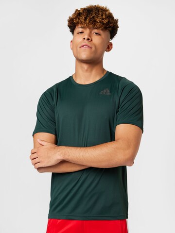 ADIDAS SPORTSWEAR Performance shirt 'Run Icons ' in Green: front