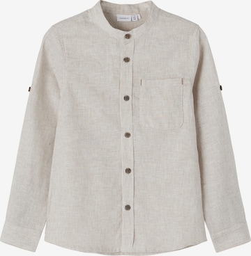 NAME IT Regular fit Button Up Shirt 'FISH' in Beige: front