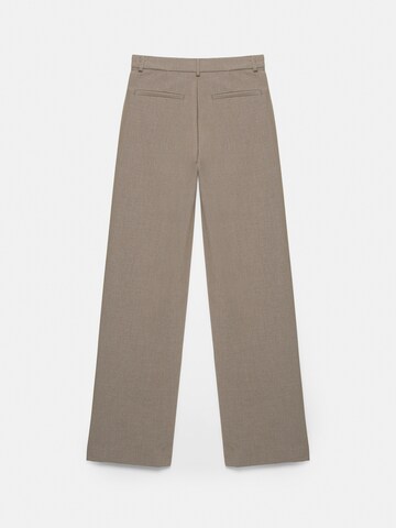 Pull&Bear Wide Leg Hose in Braun