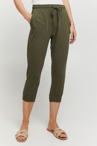 Fransa Tapered Broek 'SANSA' in Groen: voorkant