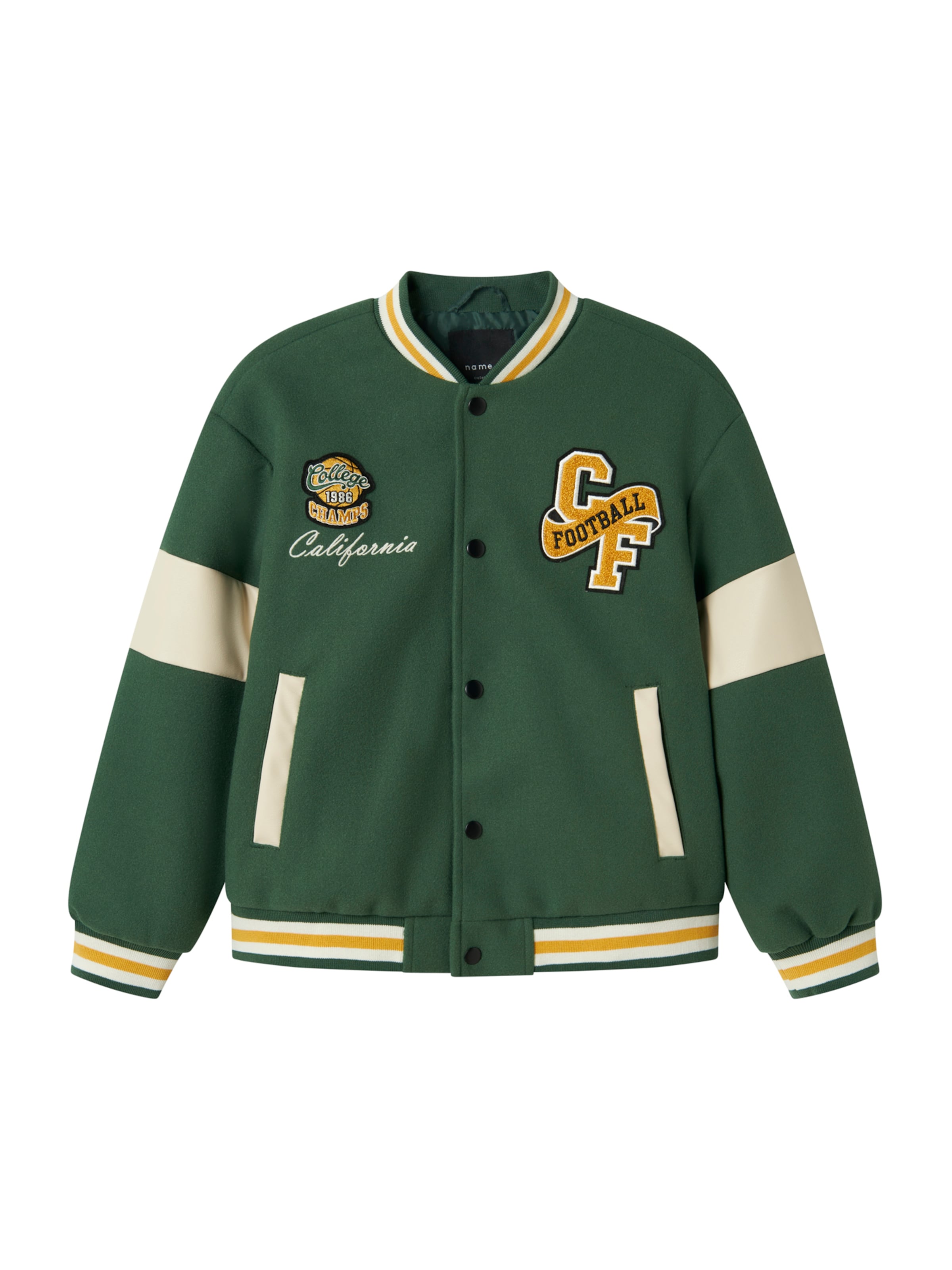 NAME IT Övergångsjacka 'NKMMIKADO' i grön: framsida