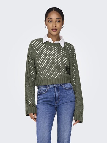 Pull-over ONLY en vert : devant