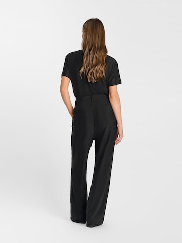 Le Temps Des Cerises Wide leg Bandplooibroek in Zwart