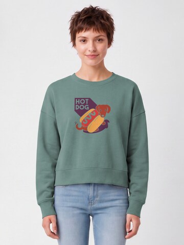Watapparel Sweatshirt 'Hot Dog' in Grün: Vorderseite