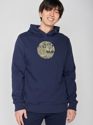 GREENBOMB Sweatshirt 'Nature Mountain Circle' in Blue: front