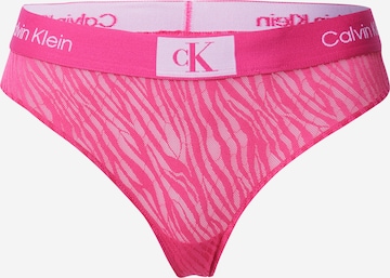 Tanga de la Calvin Klein Underwear pe roz: față