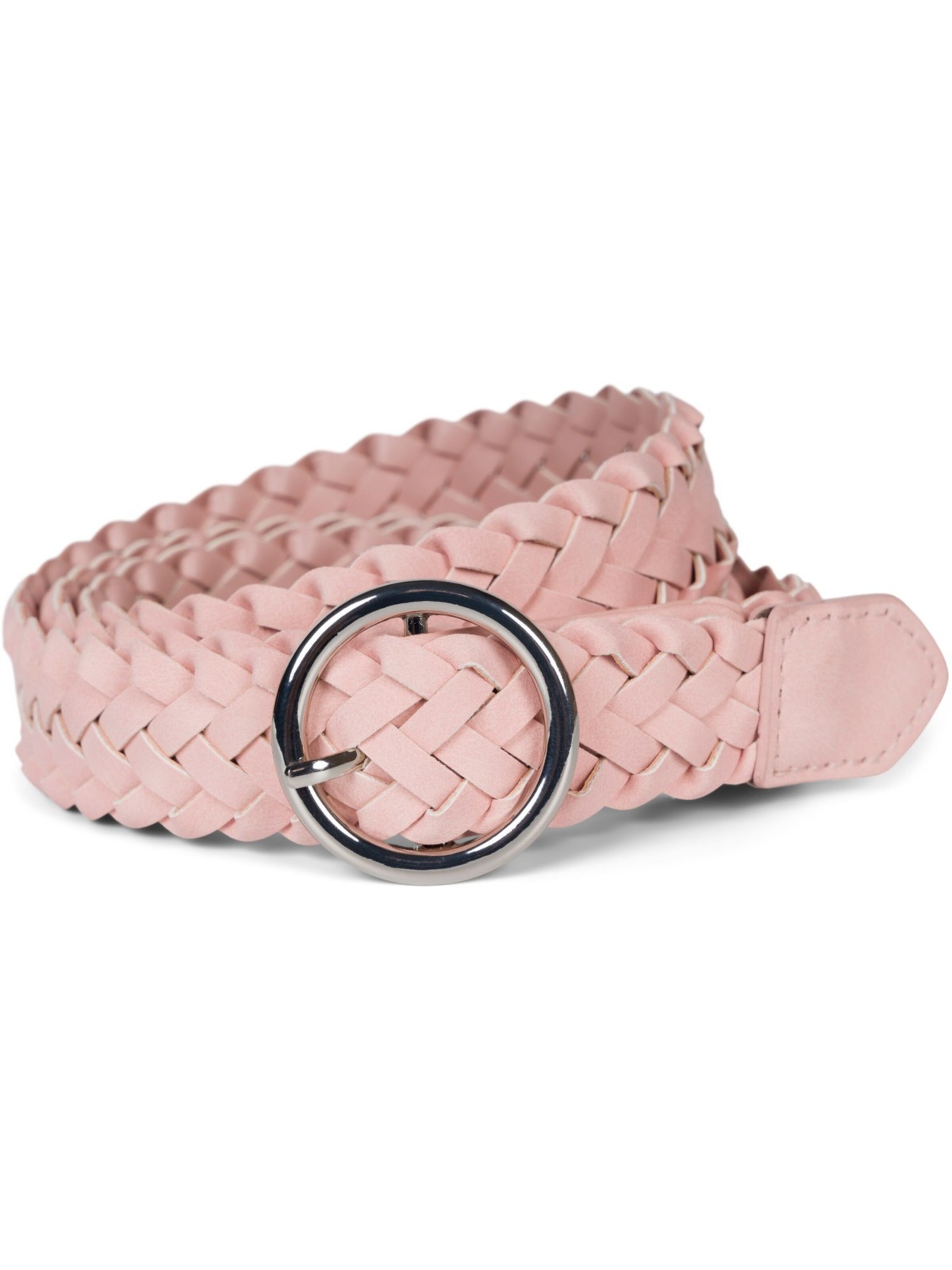styleBREAKER Gürtel 'Schmaler Flechtgürtel'‌‌ in Pink