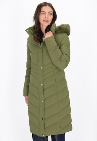 Manteau d’hiver Usha en vert : devant