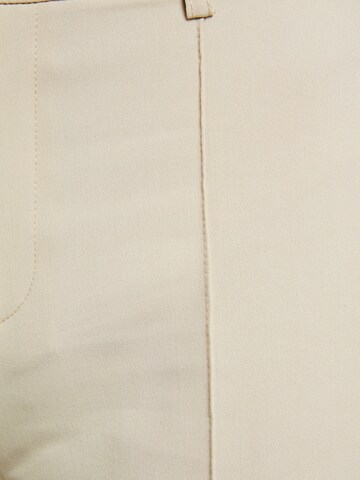 Bershka Rozkloszowany krój Spodnie w kolorze beżowy