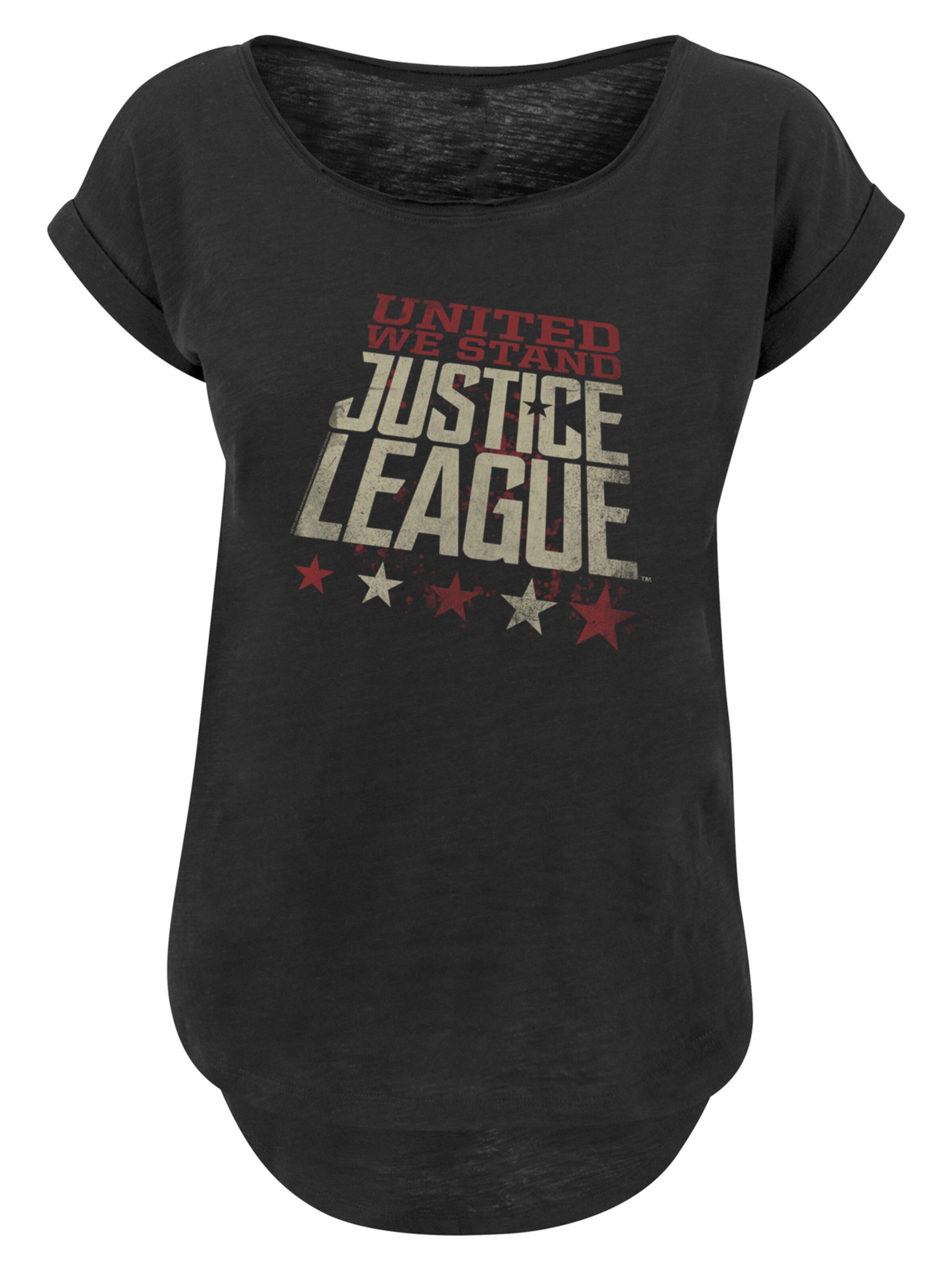 F4NT4STIC Shirt 'DC Comics Justice League Movie United We Stand' in Zwart: voorkant