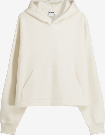 Sweat-shirt Bershka en blanc : devant