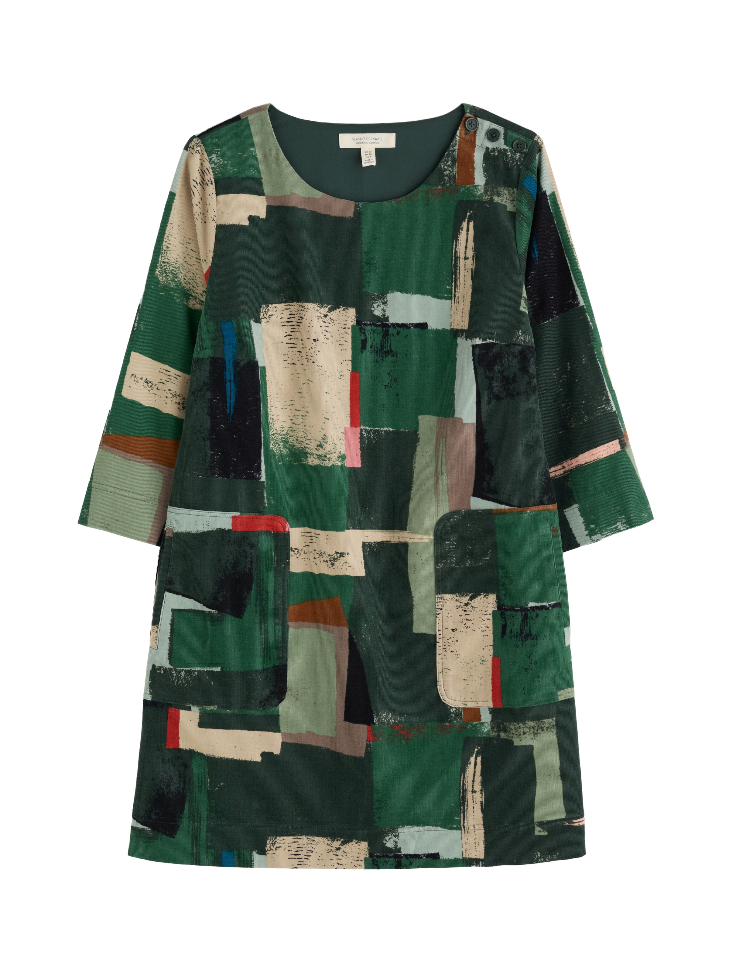 Seasalt Cornwall Tunika 'Port Gaverne' – zelená: přední strana