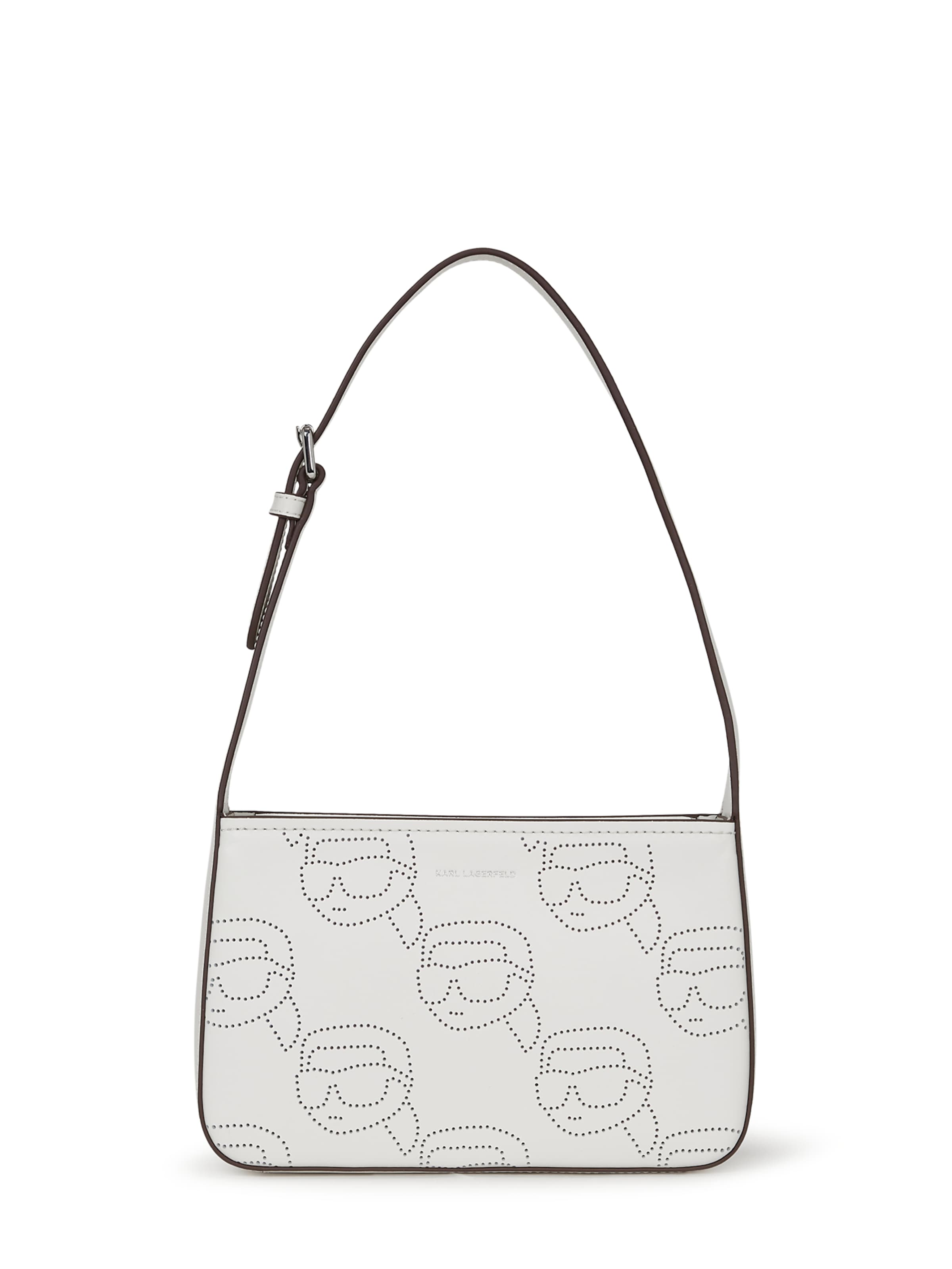 Karl Lagerfeld - Mala de ombro 'Ikonik' em branco: frente