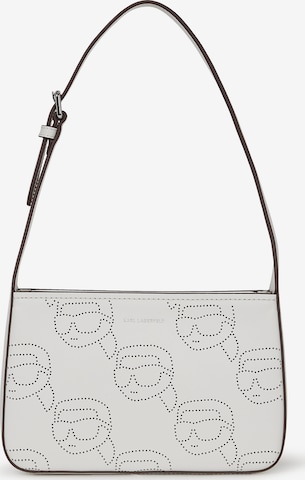 Borsa a spalla 'Ikonik' di Karl Lagerfeld in bianco: frontale