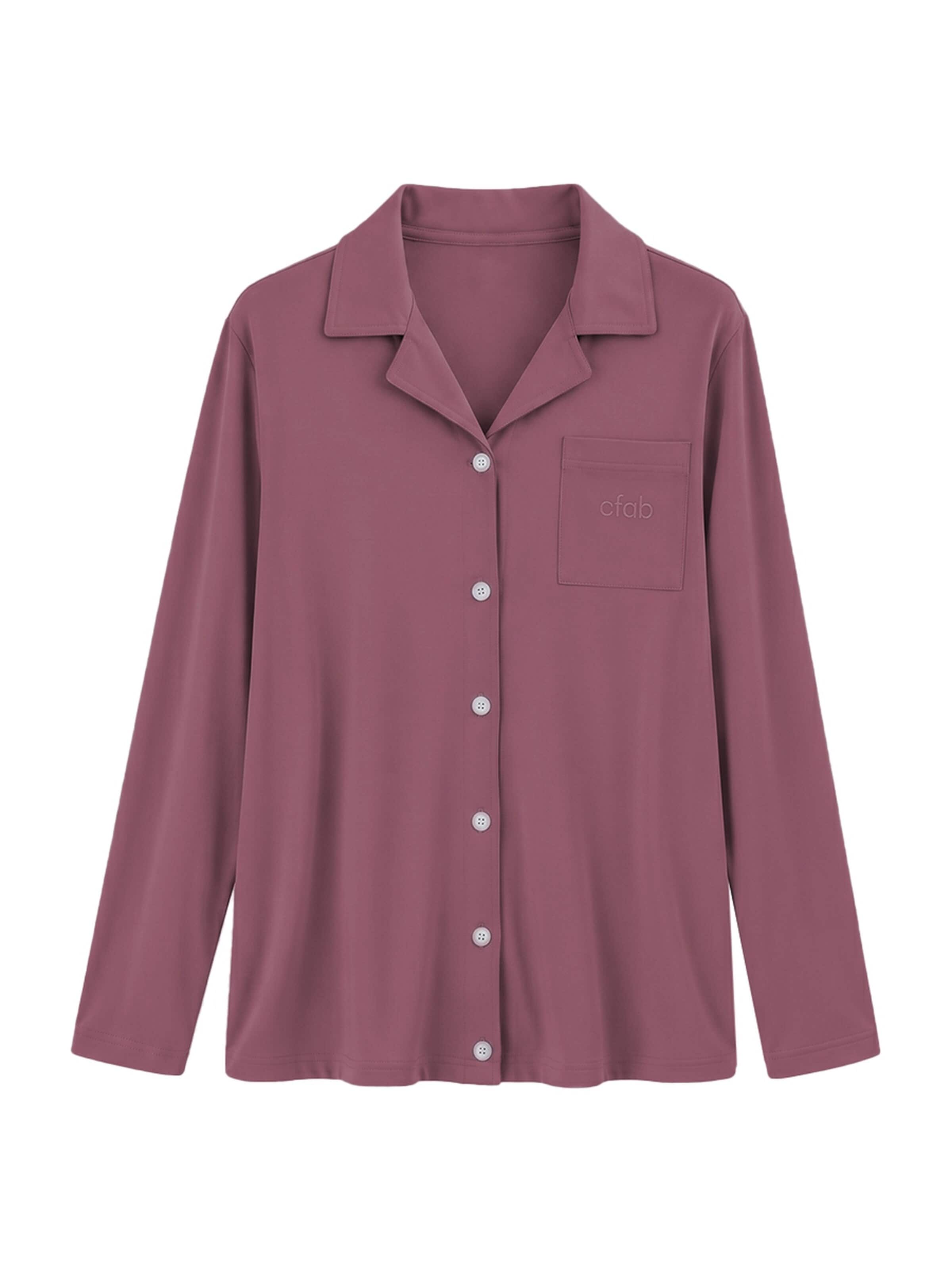 Camicia da notte 'Pyjama Shirt' di cfab in lilla: frontale