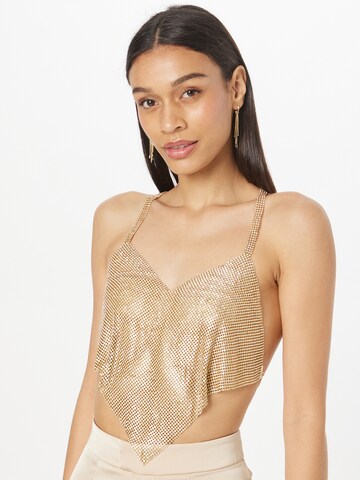 Nasty Gal Top in Gold: front