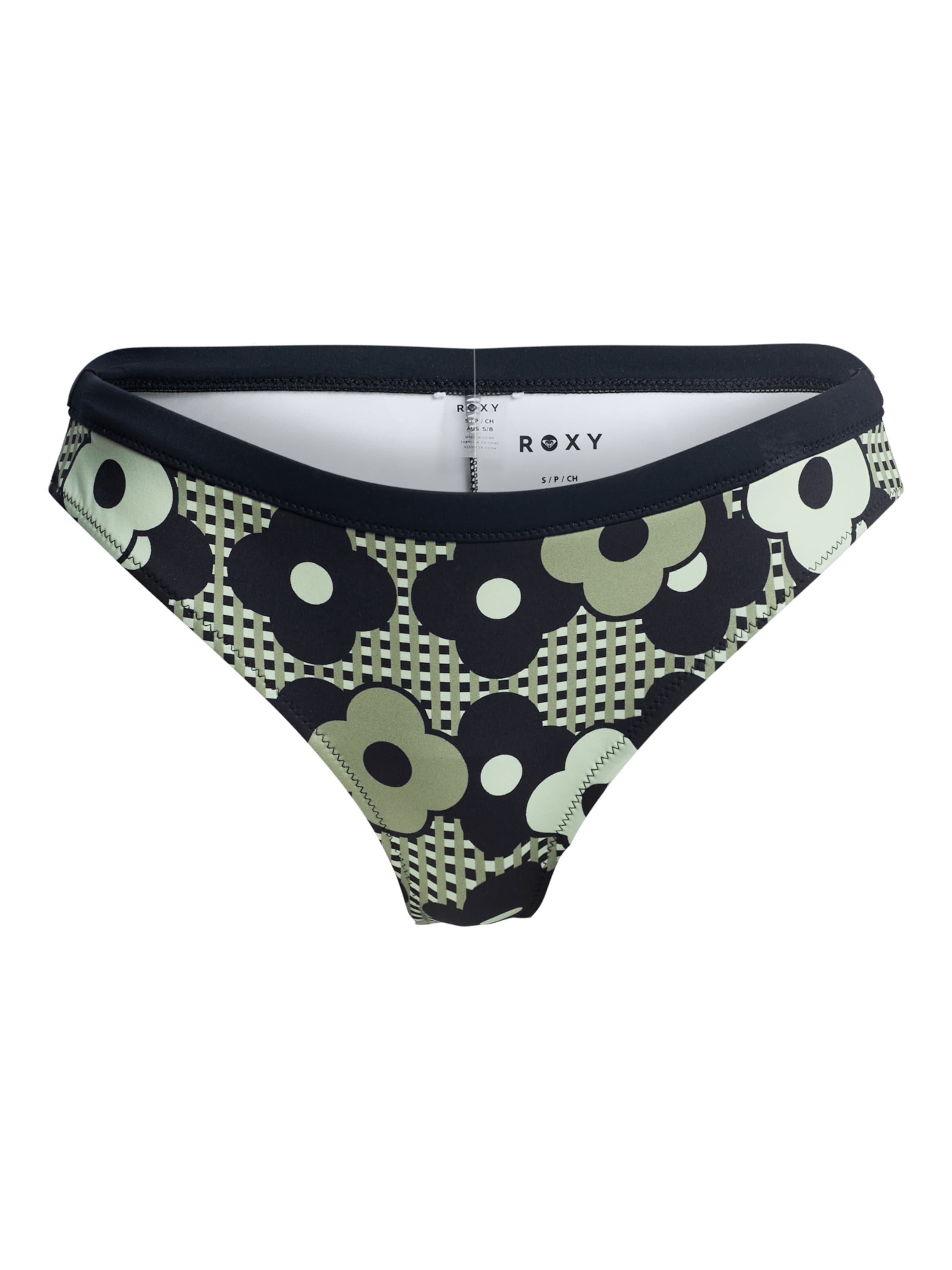 ROXY Bikini Bottoms 'Pro Wave Cheeky' in L in Olive / Light green / Black, Item view