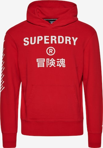 Superdry Športna majica | rdeča barva: sprednja stran