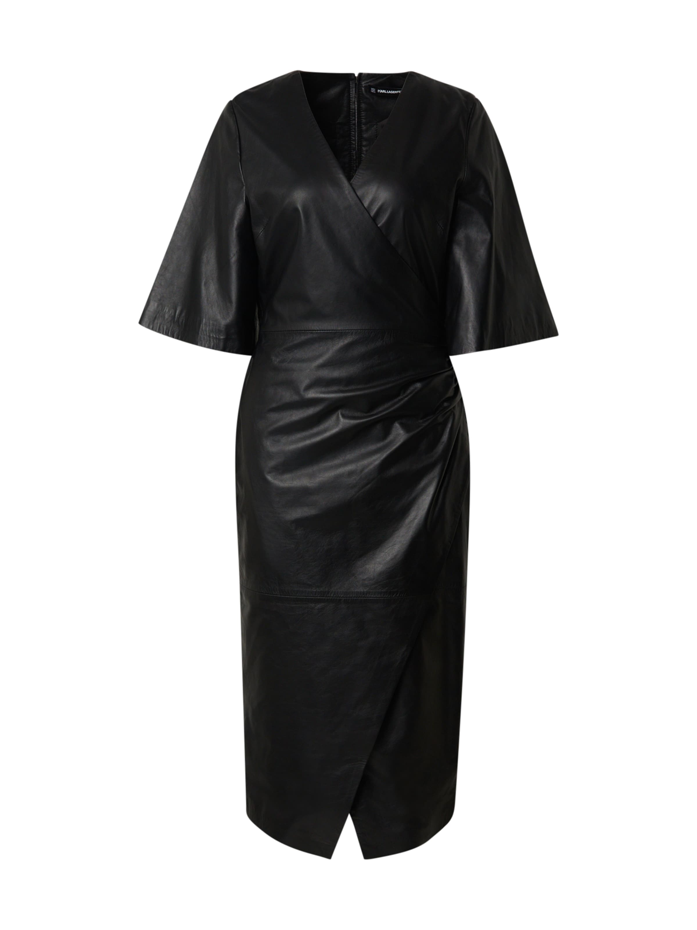 melns Karl Lagerfeld Kleita: no priekšpuses