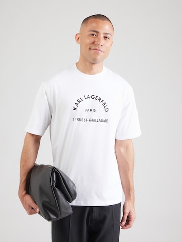 Karl Lagerfeld T-Shirt 'Rue St-Guillaume' in Weiß: Vorderseite